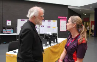 Former Archbishop of Canterbury Rowan Williams (left) at the 2012 London Paralympic Games rowanwilliams.archbishopofcanterbury.org